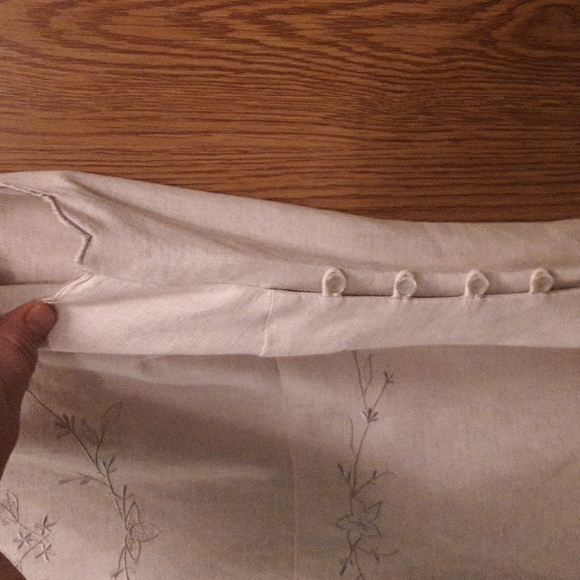 Tolbots Petites, Gorgeous bohemian linen and rayon wedding dress  size 10 - Picture 4 of 13